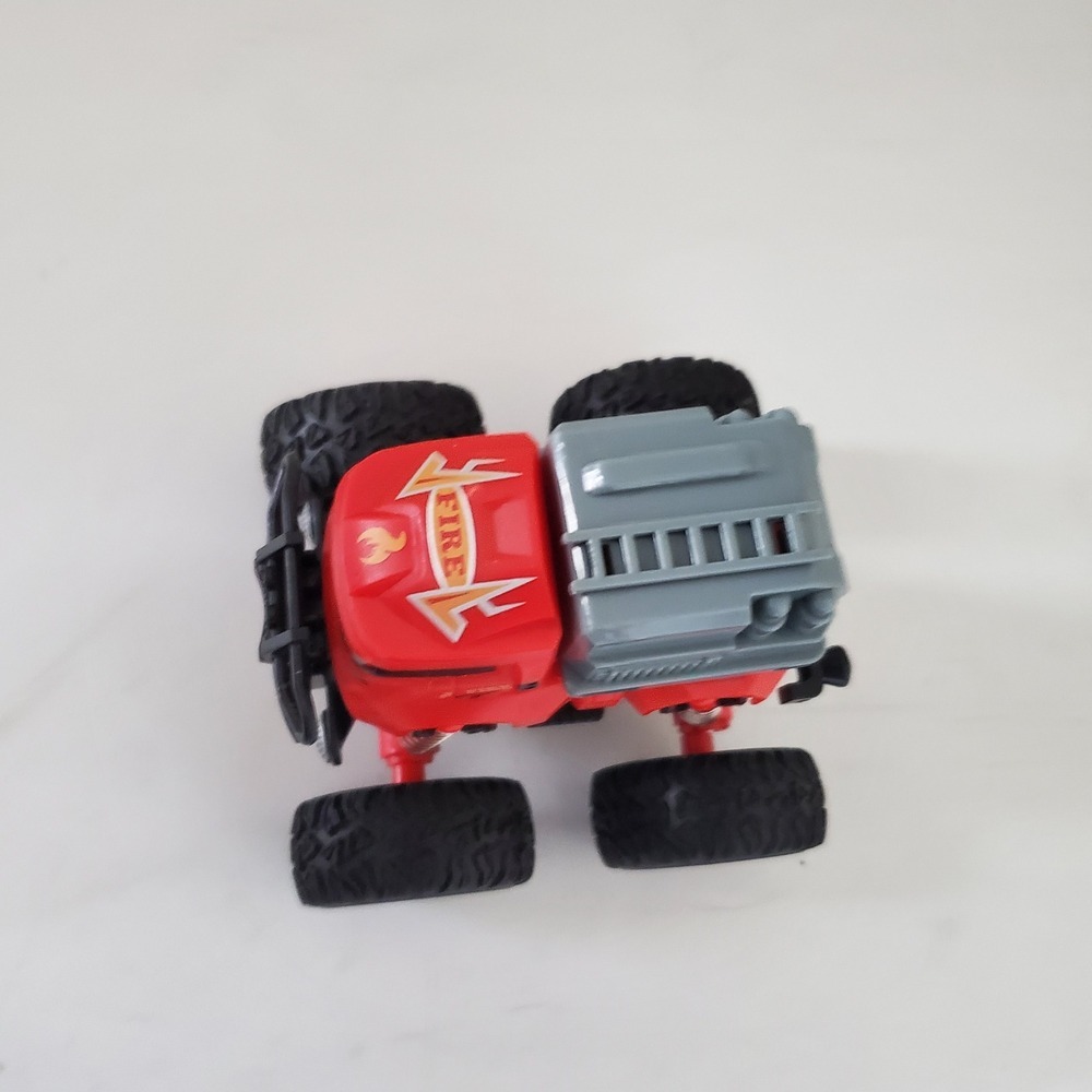 Red Monster Truck Fire Engine Toy with Suspension 22105LW Rescue Vehicle - Picture 2 of 14